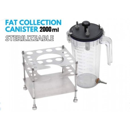 Fat Collection Canister with double story racket 2000ml Lipo